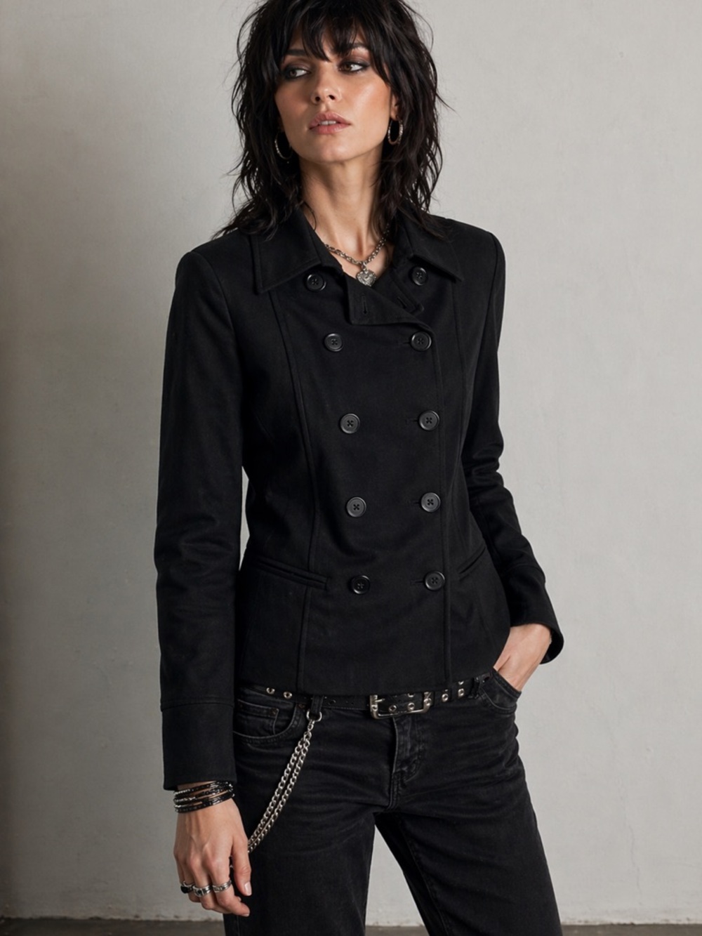 🖤🔥 Adrienne Vittadini Black Structured Jacket 🔥🖤